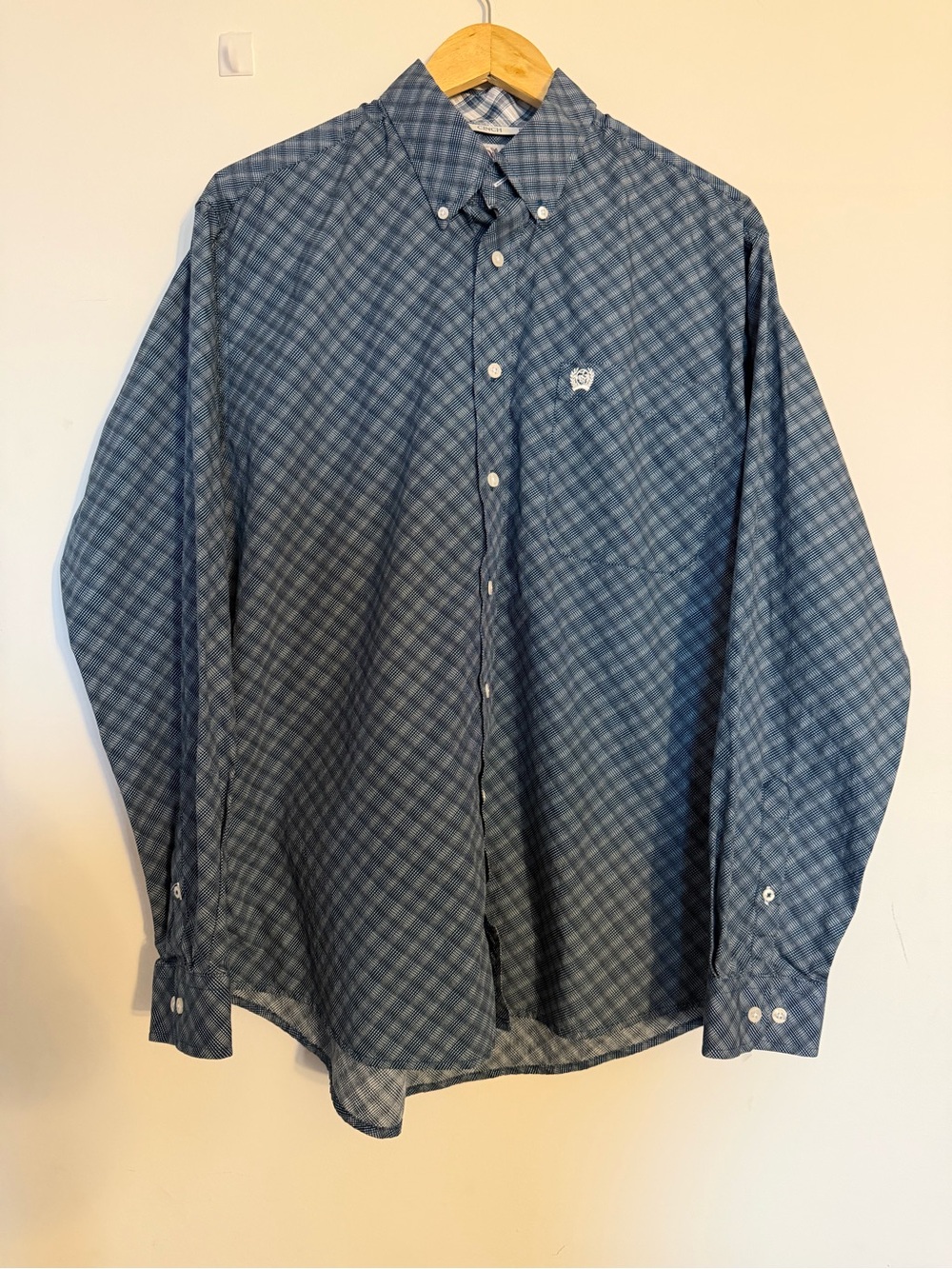 Cinch Men's Blue Plaid Button-Down Shirt